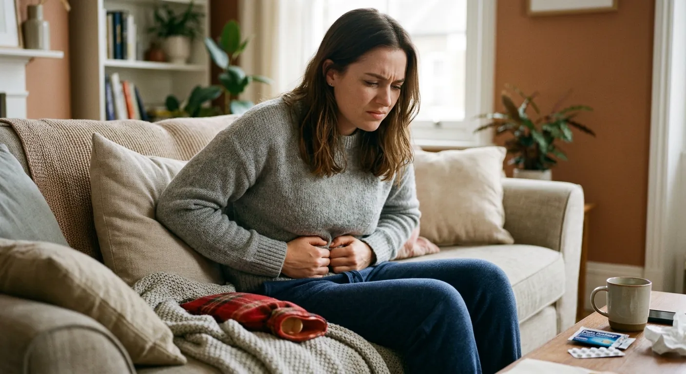 kobieta z bólem menstruacyjnym – bolesne miesiączki